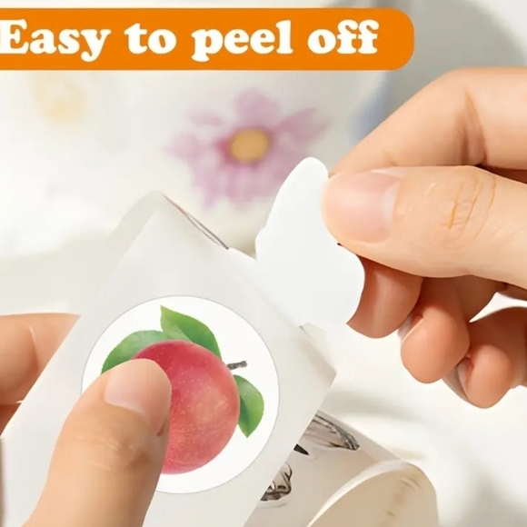 500 Pieces / 1 Roll of fruit Kids Stickers/ shipping/scrapbook/journal - Picture 3 of 5